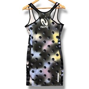 NWT Adidas Always Original Tank Mini Dress Black Multicolor Size M